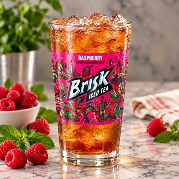 Refreshing Brisk Raspberry Iced Tea served at Pierogi Bar St Pete.