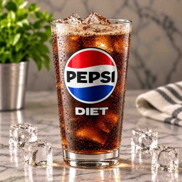 Chilled Diet Pepsi offers crisp cola refreshment at Pierogi Bar St Pete.