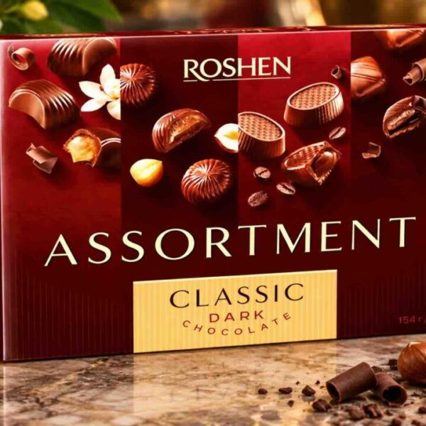 Gift Box Assortment featuring a tempting variety of chocolates in a gift-ready presentation.