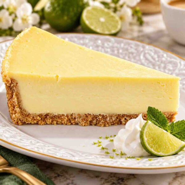 Key Lime Pie with smooth, tangy lime filling and a crisp crumb crust.