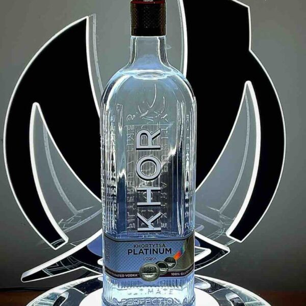 Khortytsa Platinum Vodka — a smooth Ukrainian spirit featured at Pierogi Bar St Pete.