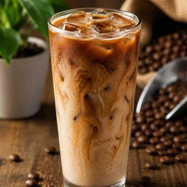 Refreshing Lavazza Oro Iced Coffee served cold at Pierogi Bar St Pete.