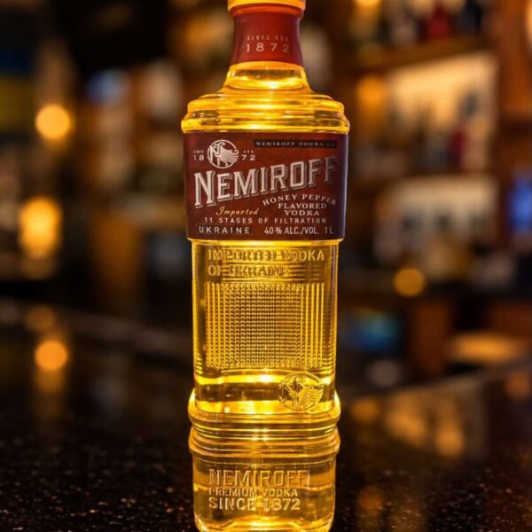 Nemiroff Honey Pepper Vodka — a Ukrainian spirit with warm honey and pepper flavor.