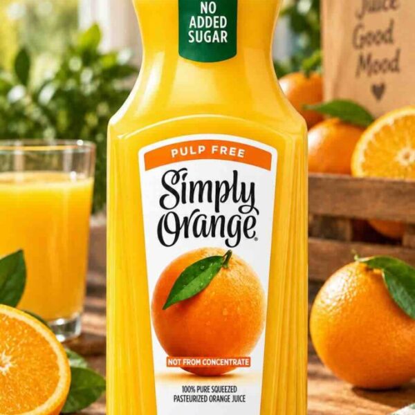 Pulp-free Simply Orange juice available at Pierogi Bar St Pete.