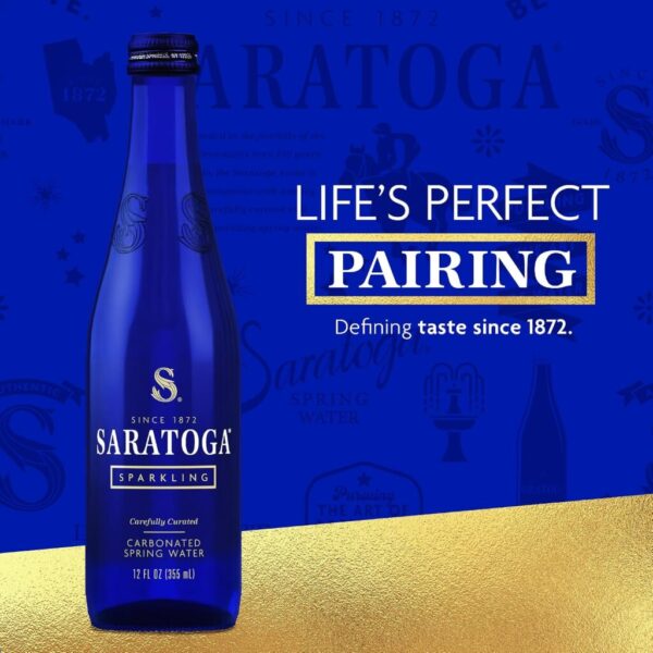 Saratoga sparkling spring water available at Pierogi Bar St Pete.