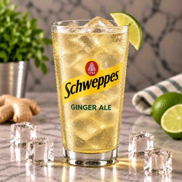 Crisp Schweppes Ginger Ale served chilled at Pierogi Bar St Pete.