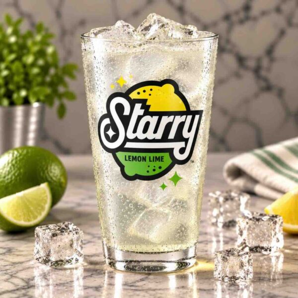 Crisp Starry lemon-lime soda served cold at Pierogi Bar St Pete.